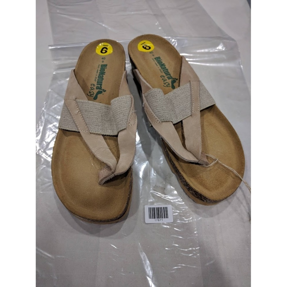 BioNatura Italy Womens Casual Summer Sandals Beige 9